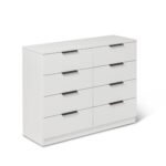 Essie 4 Piece Bedroom Set - 8 Chest of Drawers - Pure White - Image 7