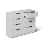 Essie 8 Drawer Chest of Drawers - Pure White - Image 2