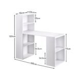 Essie Desk with Shelves - Pitch Black - Image 6