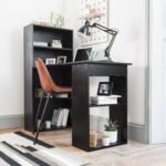 Essie Desk with Shelves - Pitch Black - Image 3