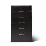 Outlet - Essie Tall 7 Drawer Chest of Drawers - Black - Image 5