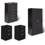 Essie 4 Piece Bedroom Set - 2 Over 5 Chest of Drawers - Pitch Black - Image 11