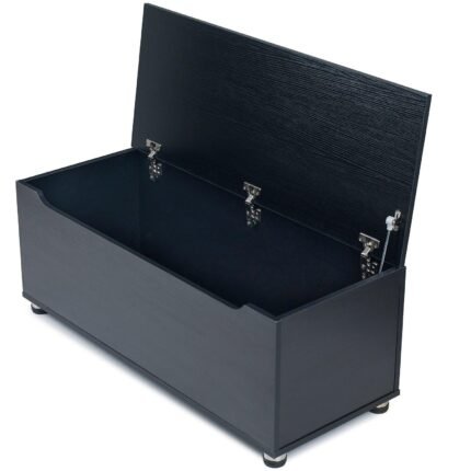 Essie Wooden Storage Chest - Blanket Box - Toy Chest - Black