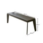 Ethan 3 Seater Mango Wood Dining Bench - Ash Grey - Image 9