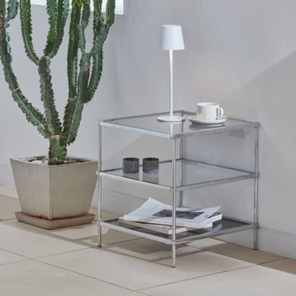 Evelyn Chrome Side Table