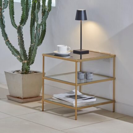 Evelyn Gold Side Table