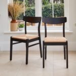 Paul Black Extending Dining Table Set - 6 Seater - Faye Black Oak Dining Chairs - Image 5