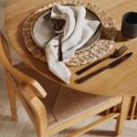 Faye Oak Wooden Woven Chairs - Set of 2 - Image 4