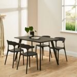 Finn Black Dining Table - 4 Seater - Image 2