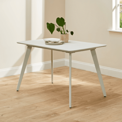Finn White Dining Table - 4 Seater