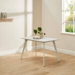 Finn White Dining Table - 4 Seater - Image 4