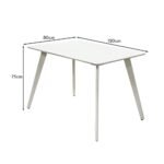 Finn White Dining Table - 4 Seater - Image 5