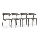 Outlet - Finn Dining Chairs - Set of 4 - Grey