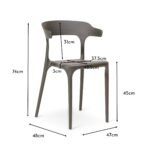 Finn Grey Dining Chairs - Set of 4 - Image 9