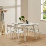 Finn White Dining Chairs - Set of 4 - Image 3