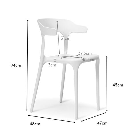 Outlet - Finn Dining Chairs - Set of 4 - White 1 Finn dining chairs - set of 4 - white