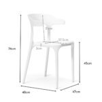 Finn White Dining Chairs - Set of 4 - Image 9