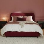 Finola Double Ottoman Bed - Burgundy Red
