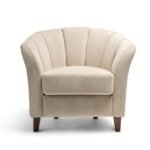 Florence Clay Armchair - Dark Oak Legs