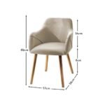 Freya Sand Armchairs - Set of 2 - Whitewash Oak Legs - Image 7