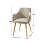 Freya Sand Armchairs - Set of 2 - Pale Oak Legs - Image 7