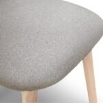 Outlet - Freya Armchairs - Set Of 2 - Fossil with Whitewash Oak Legs - Image 2