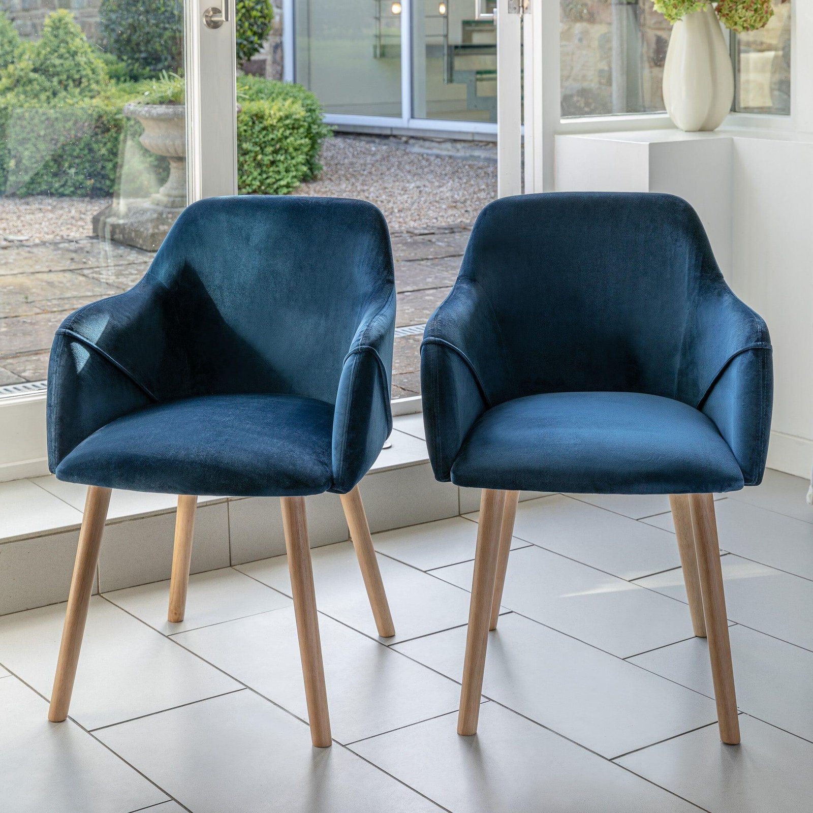 freya-armchairs-set-of-2-blue-velvet-and-whitewash-oak-laura-james-1 Freya Blue Velvet Armchairs - Set of 2 - Whitewash Oak Legs