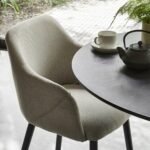 Freya Sand Armchairs - Set of 2 - Black Oak Legs - Image 4