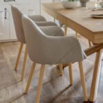 Freya Sand Armchairs - Set of 2 - Pale Oak Legs - Image 4