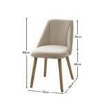 Freya Sand Dining Chairs - Set of 2 - Chalked Mangowood Legs - Image 2