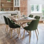 Freya Fern Green Dining Chairs - Set of 2 - Pale Oak Legs - Image 2