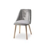 Amelia Whitewash Dining Table Set - 6 Seater - Freya Grey Dining Chairs - Whitewash Oak Legs - Image 6