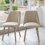 Freya Sand Dining Chairs - Set of 2 - Chalked Mangowood Legs