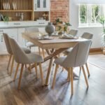 Freya Sand Dining Chairs - Set of 2 - Pale Oak Legs - Image 2