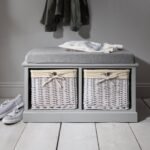 Fyfield 2 Seater Hallway Storage Bench with Storage - Grey