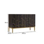Gatsby 3 Door Sideboard - Noir Black - Image 10