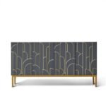Outlet - Gatsby Large 4 Door Sideboard  Smoke Grey - Image 4