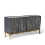 Outlet - Gatsby Large 4 Door Sideboard  Smoke Grey - Image 5