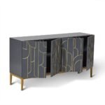 Outlet - Gatsby Large 4 Door Sideboard  Smoke Grey - Image 7