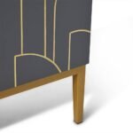 Outlet - Gatsby Large 4 Door Sideboard  Smoke Grey - Image 9