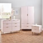 Gloria 3 Piece Bedroom Furniture Set - Blush Pink