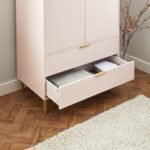 Gloria 4 Piece Bedroom Furniture Set - 3 Drawer Chest of Drawers - Blush Pink - Image 10