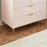 Gloria 4 Piece Bedroom Furniture Set - 3 Drawer Chest of Drawers - Blush Pink - Image 11