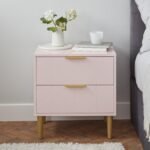 Gloria 4 Piece Bedroom Furniture Set - 3 Drawer Chest of Drawers - Blush Pink - Image 4