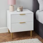 Gloria 4 Piece Bedroom Furniture Set - 3 Drawer Chest of Drawers - White - Image 2