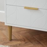 Gloria 4 Piece Bedroom Furniture Set - 3 Drawer Chest of Drawers - White - Image 3