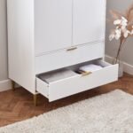 Gloria 4 Piece Bedroom Furniture Set - 4 Over 4 Chest of Drawers - White - Image 11