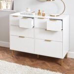 Outlet - Gloria 8 Drawer Chest of Drawers - White - Image 3