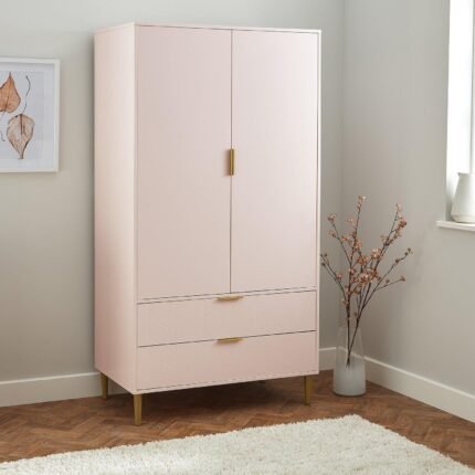 Gloria Double Wardrobe - Blush Pink