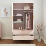 Outlet - Gloria Double Wardrobe - Blush Pink - Image 2